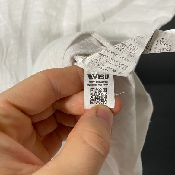 Evisu embroidered graphic print logo tshirt white - Picture 7 of 7